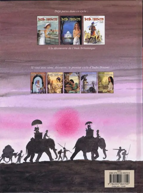 Verso de l'album India dreams Tome 8 Le souffle de Kali
