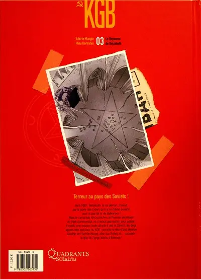 Verso de l'album KGB 03 Le royaume de Belzébuth