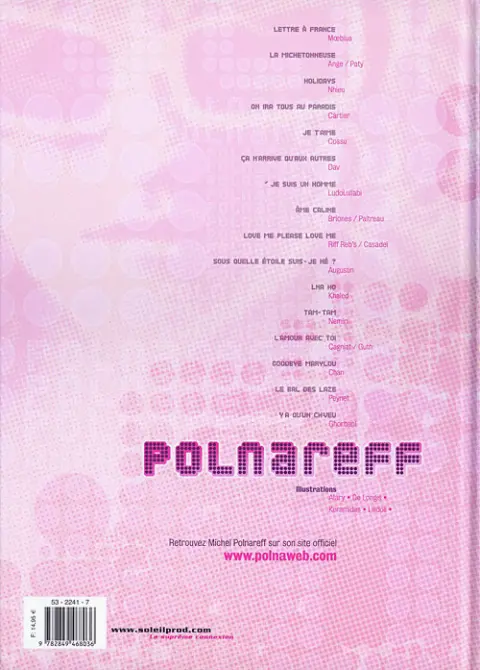 Verso de l'album Polnareff suite de bulles