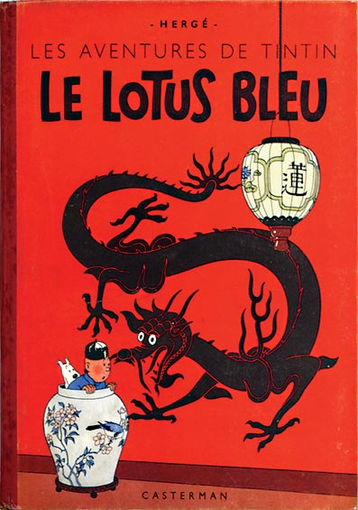 Couverture de l'album Tintin Tome 5 Le lotus bleu