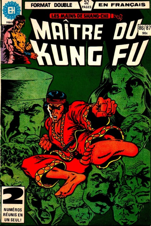 Couverture de l'album Les Mains de Shang-Chi, maître du Kung-Fu N° 86/87 Rouge de croc et de griffe, tout amour perdu