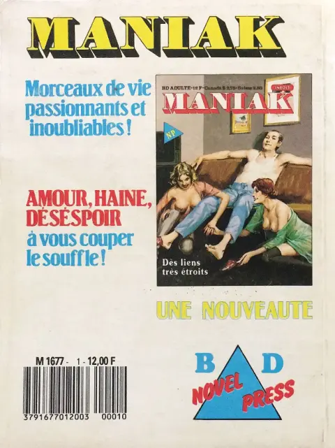 Verso de l'album Raptus Tome 1 Sous le signe du cobra