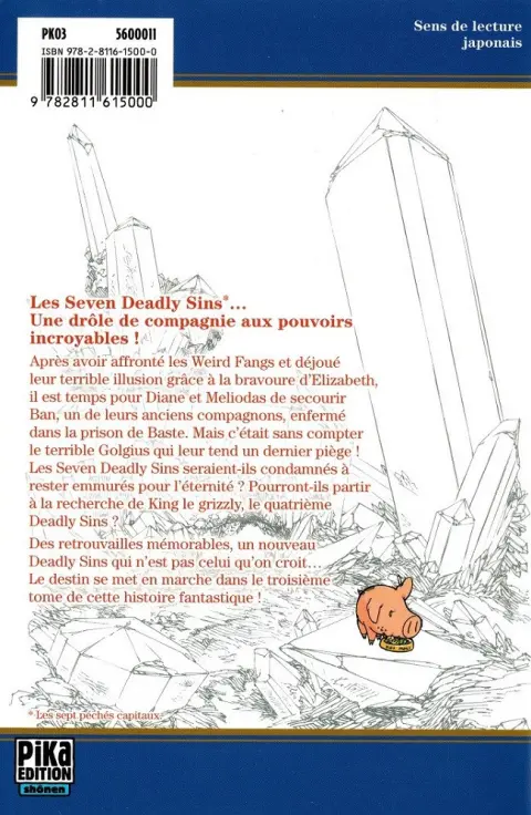 Verso de l'album Seven Deadly Sins 3