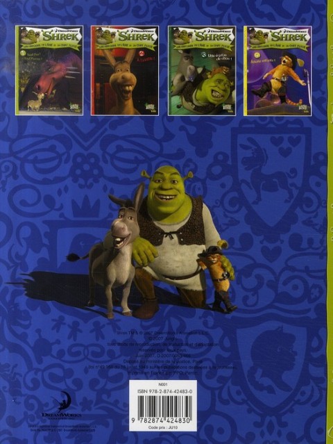 Verso de l'album Shrek Les histoires de l'âne et du chat potté Tome 1 Tout feu ! Tout flamme !