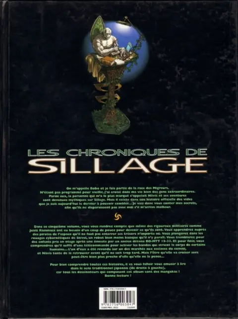 Verso de l'album Les chroniques de Sillage Volume 5