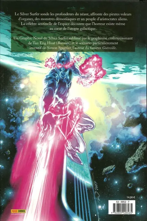 Verso de l'album Silver Surfer : Le messager Le Messager