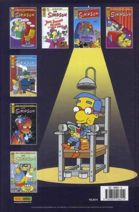 Verso de l'album Les Simpson Tome 10 Déchaînés