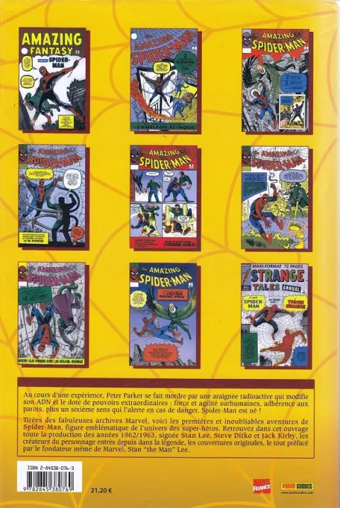 Verso de l'album Spider-Man - L'Intégrale Tome 1 1962-1963