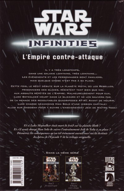 Verso de l'album Star Wars - Infinities Tome 2 L'Empire contre-attaque