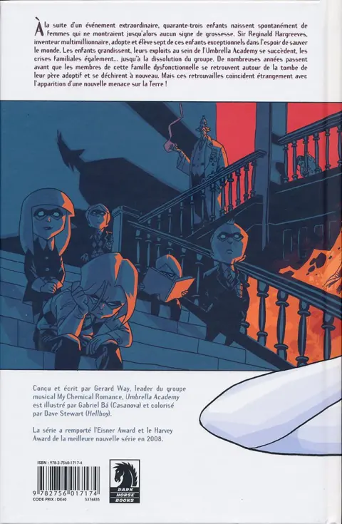 Verso de l'album Umbrella Academy Tome 1 La Suite Apocalyptique