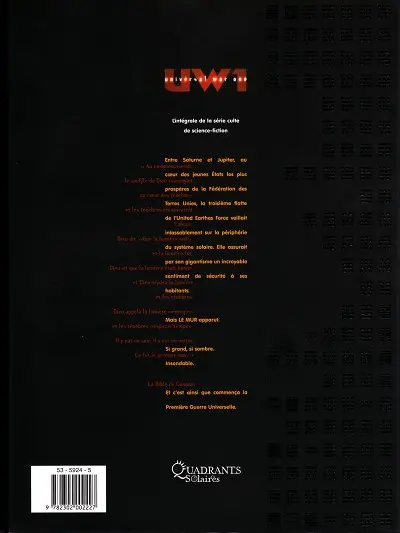 Verso de l'album Universal War One L'intégrale