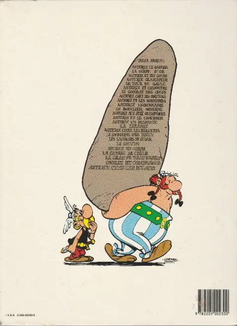 Verso de l'album Astérix Tome 10 Astérix légionnaire
