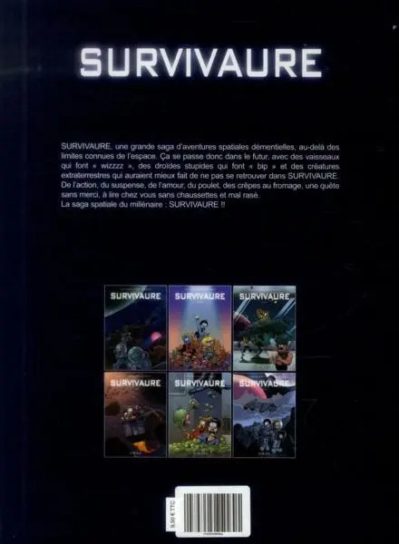 Verso de l'album Les Aventuriers du NHL2987 Survivaure Tome 1