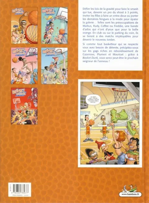 Verso de l'album Basket dunk Tome 1
