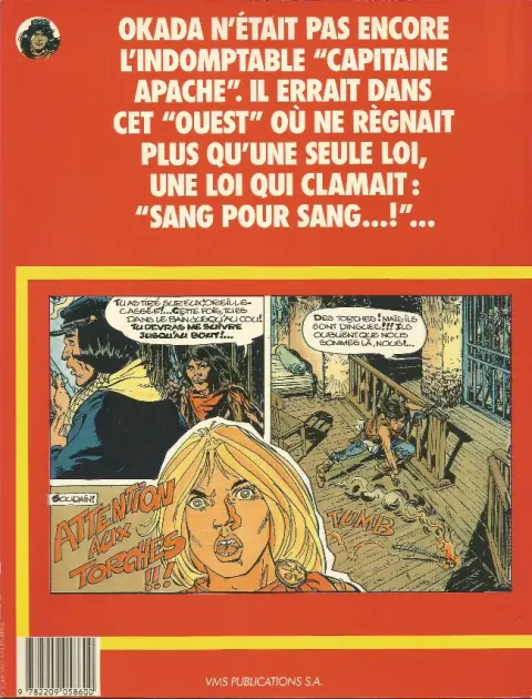 Verso de l'album Capitaine Apache Tome 1 Sang pour sang