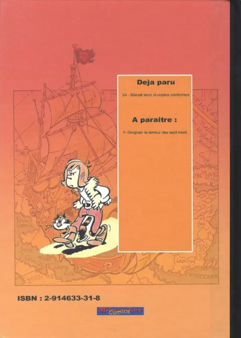 Verso de l'album Colin Colas Biscuits secs et copies conformes
