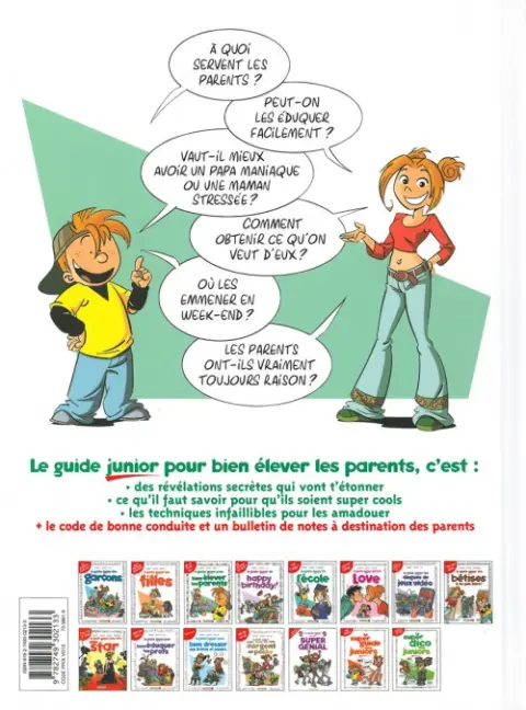 Verso de l'album Les guides junior Tome 3 Le guide junior pour bien élever les parents