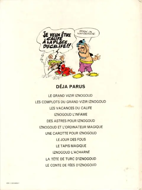 Verso de l'album Iznogoud Tome 10 Iznogoud, l'acharné