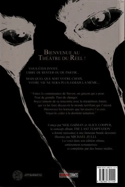 Verso de l'album The Last Temptation La Dernière Tentation