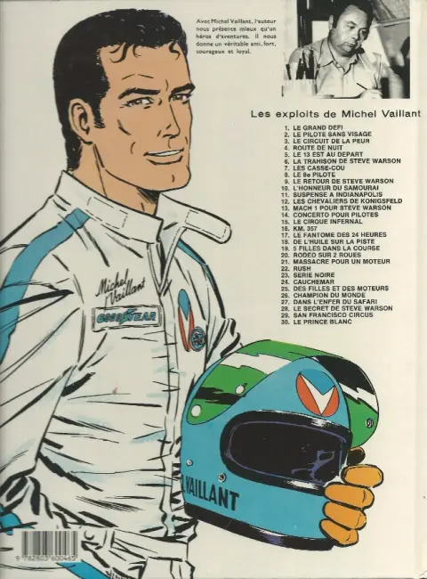 Verso de l'album Michel Vaillant Tome 3 Le circuit de la peur