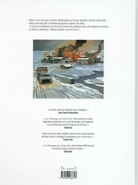 Verso de l'album Les Phalanges de l'ordre noir
