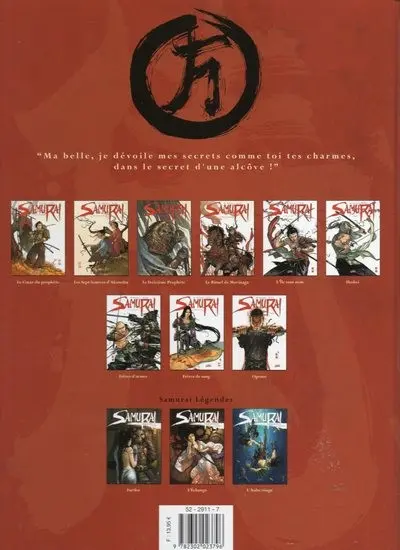 Verso de l'album Samurai Tome 8 Frères de sang