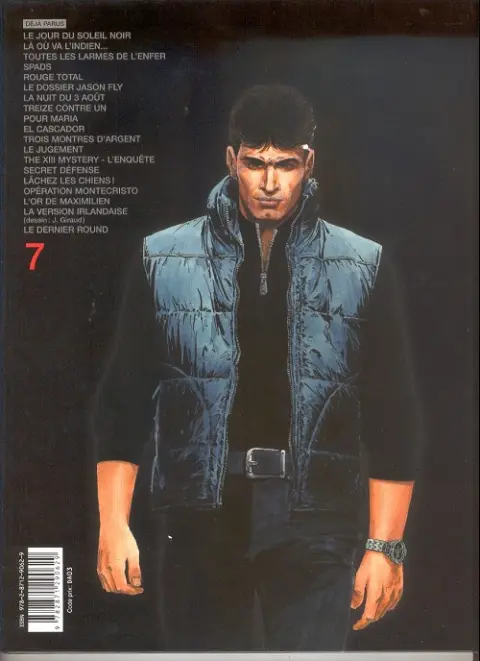 Verso de l'album XIII Tome 7 La nuit du 3 août