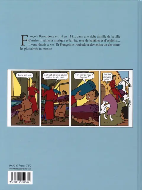Verso de l'album François d'Assise