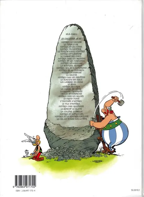 Verso de l'album Astérix Tome 33 Le ciel lui tombe sur la tête