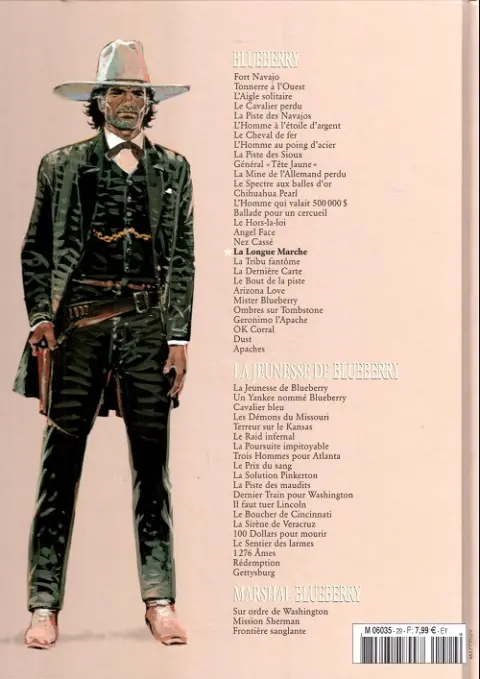 Verso de l'album Blueberry La Collection Tome 19 La Longue Marche