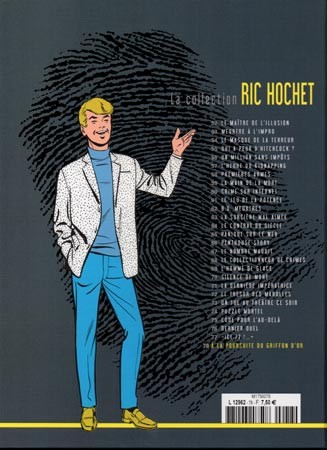 Verso de l'album Ric Hochet La collection Tome 78 À la poursuite du Griffon d'or