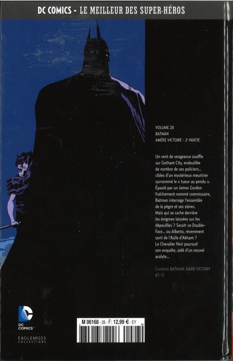 Verso de l'album DC Comics - Le Meilleur des Super-Héros Volume 28 Batman - Amère Victoire - 2e Partie