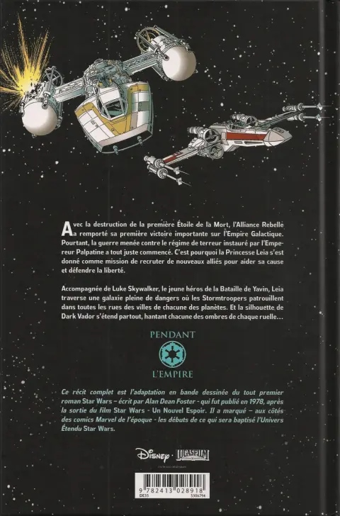 Verso de l'album Star Wars - La pierre de Kaïburr Le Cristal de Kaïburr