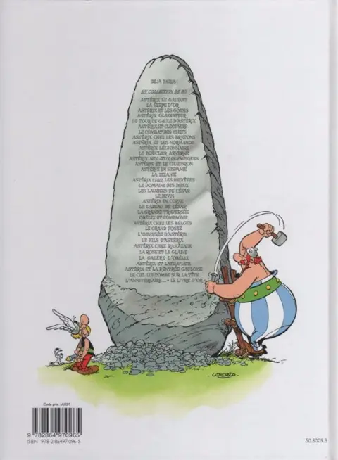 Verso de l'album Astérix Tome 30 La galère d'Obélix