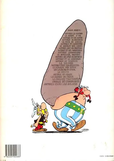 Verso de l'album Astérix Tome 11 Le bouclier Arverne