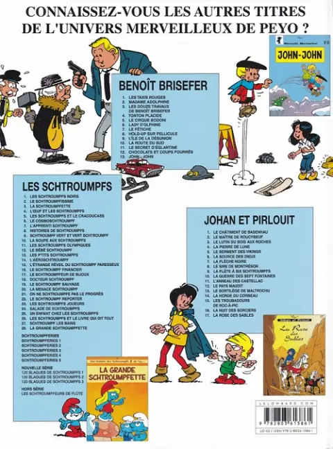 Verso de l'album Benoît Brisefer Tome 11 Le secret d'Églantine