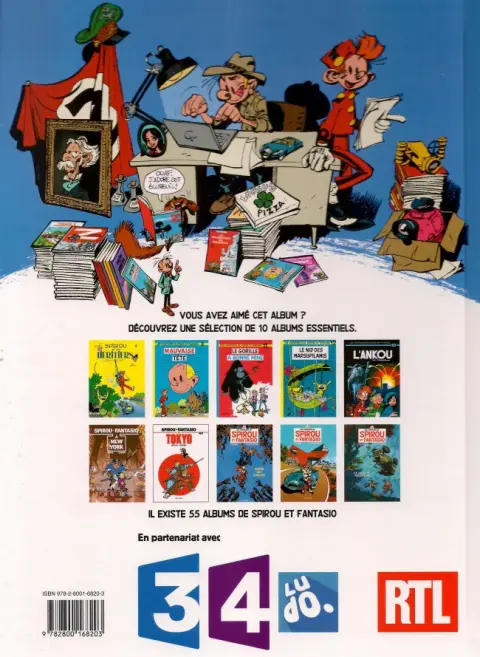 Verso de l'album Spirou et Fantasio Tome 14 Le Prisonnier du bouddha