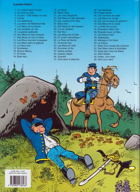 Verso de l'album Les Tuniques Bleues Tome 50 La traque