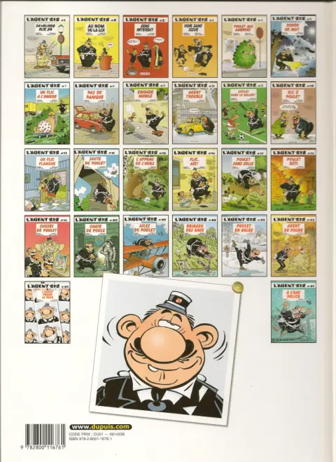 Verso de l'album L'Agent 212 Tome 11 Sifflez dans le ballon !