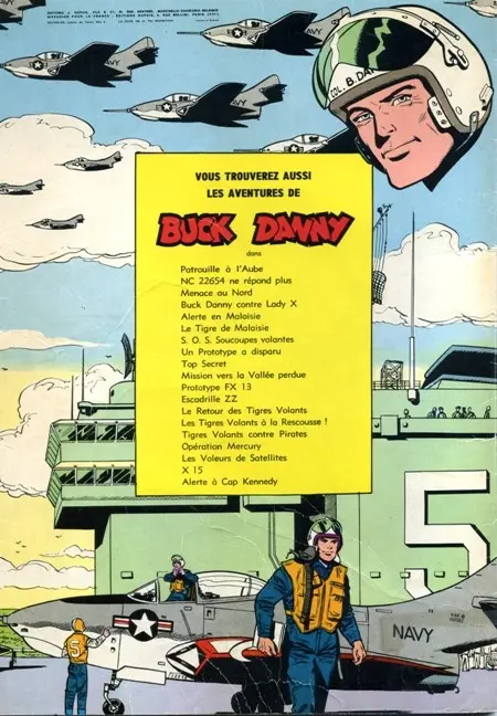 Verso de l'album Buck Danny Tome 22 Top secret