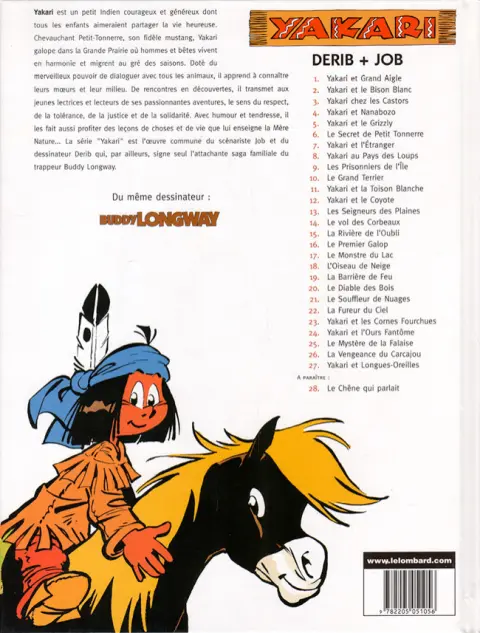 Verso de l'album Yakari Tome 16 Le premier galop