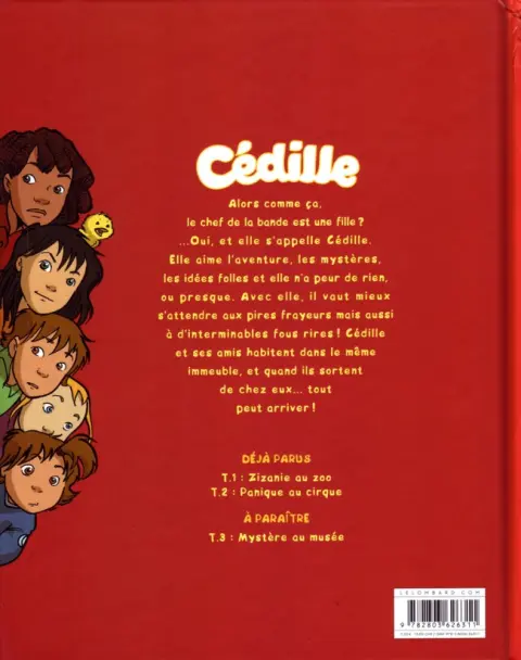 Verso de l'album Cédille Tome 2 Panique au cirque