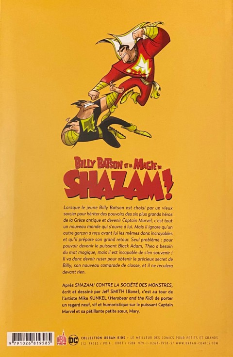 Verso de l'album Shazam! Tome 2 Billy Batson et la magie de Shazam