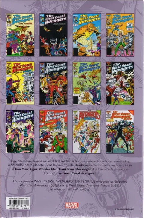 Verso de l'album West Coast Avengers - L'intégrale Tome 2 1986