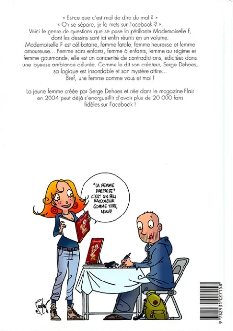 Verso de l'album Mademoiselle F Une compilation des aventures de Mademoiselle F
