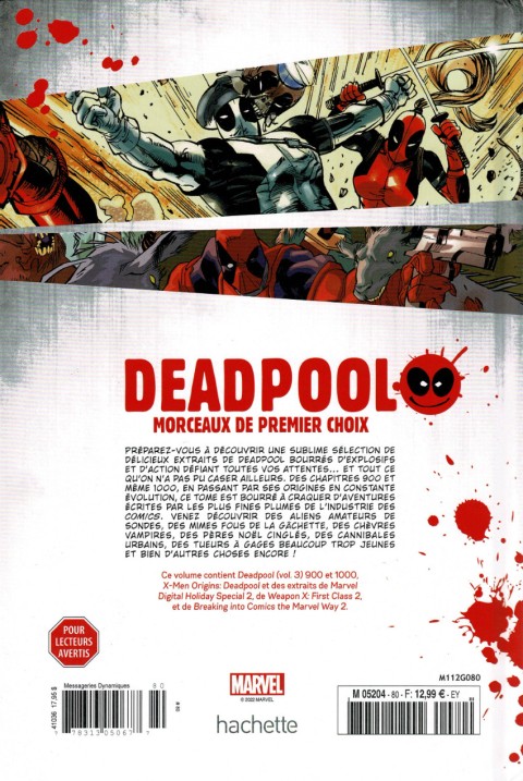 Verso de l'album Deadpool - La collection qui tue Tome 80 Morceaux de premier choix