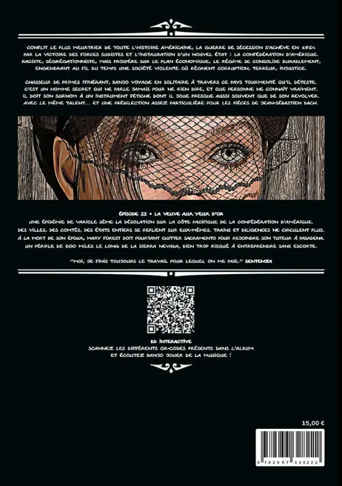 Verso de l'album Banjo 2 La veuve aux yeux d'or