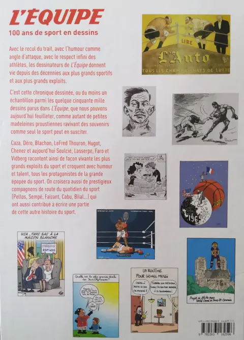 Verso de l'album L'équipe 100 ans de sport en dessins