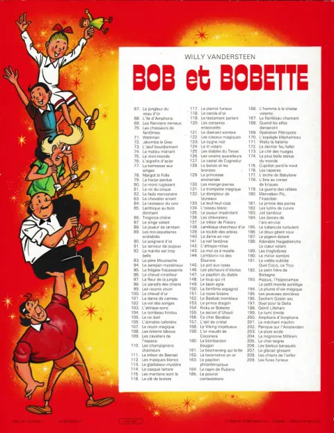 Verso de l'album Bob et Bobette Tome 69 Les nerviens nerveux