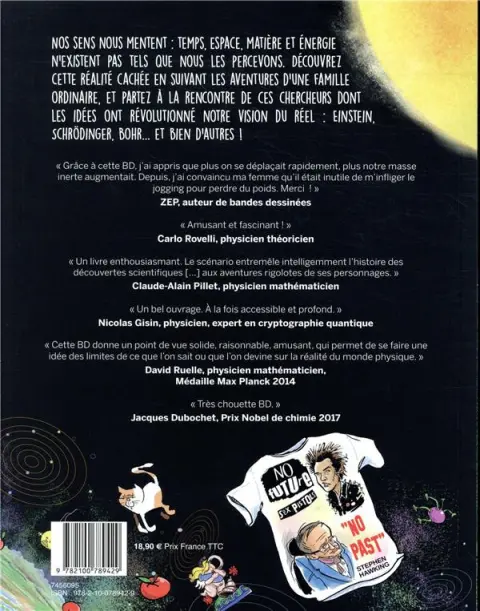 Verso de l'album Quantix La physique quantique et la relativité en BD